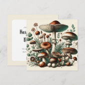 Fluisterende Bossen: Naadloze paddenstoelenpatroon Kaart (Voorkant / Achterkant)