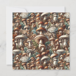 Fluisterende Bossen: Naadloze paddenstoelenpatroon Kaart