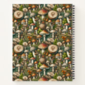 Fluisterende Bossen: Naadloze paddenstoelenpatroon Notitieboek (Achterkant)