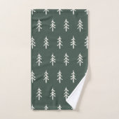 Fluisterende Dennen - Diep Bosgroen Bad Handdoek (Handdoek)