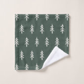 Fluisterende Dennen - Diep Bosgroen Bad Handdoek (Wasdoekje)