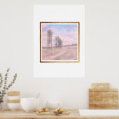 Fluisterende Dennen – Pastel Landschap Poster (Keuken)