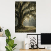Fluisterende Eik | Stemmig Zuidelijk Landschap | P Poster (Thuiskantoor)