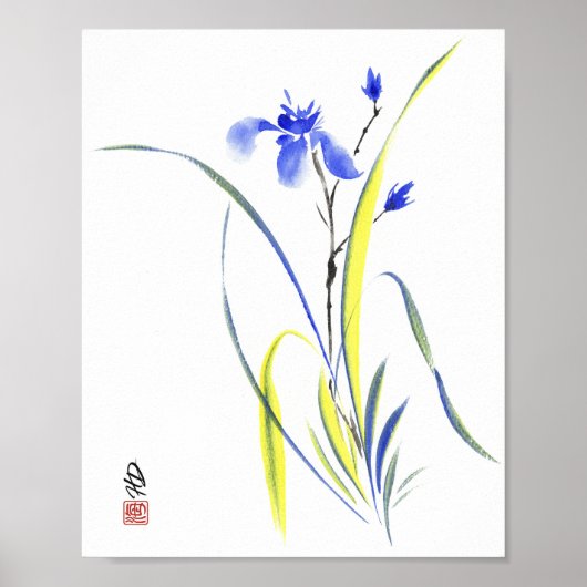 Fluisterende Iris Poster (Voorkant)