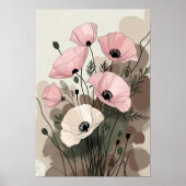 Fluisterende Klaprozen Tuin Poster (Voorkant)