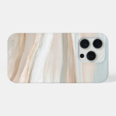 Fluisterende Kusten – Minimalistisch Abstract Zeel iPhone Hoesje (Achterkant horizontaal)