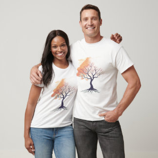Fluisterende Natuur – Zachte Romantische Boom T-shirt