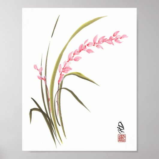 Fluisterende Orchidee Poster (Voorkant)