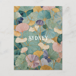 Fluisterende Pastel Gingko Briefkaart