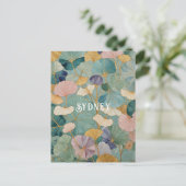 Fluisterende Pastel Gingko Briefkaart (Staand voorkant)