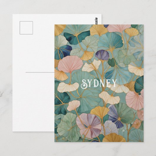 Fluisterende Pastel Gingko Briefkaart (Voorkant / Achterkant)