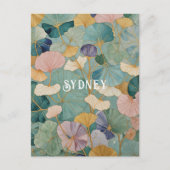 Fluisterende Pastel Gingko Briefkaart (Voorkant)