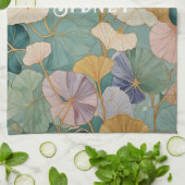 Fluisterende Pastel Gingko Theedoek (Gevouwen)