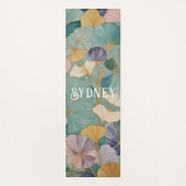 Fluisterende Pastel Gingko Yogamat (Voorkant)