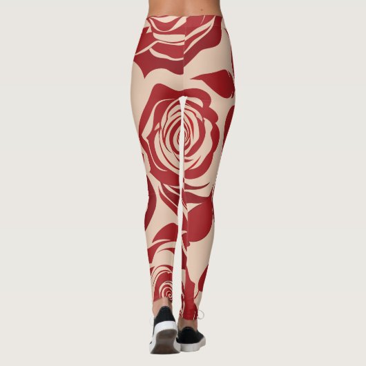 Fluisterende Rozen Leggings (Achterkant)