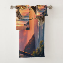 Fluisterende Snaar van de Zonsondergangsfee. Bad Handdoek