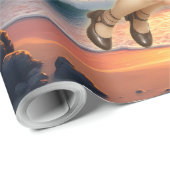 Fluisterende Snaar van de Zonsondergangsfee. Cadeaupapier (Rol Hoek)