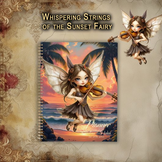 Fluisterende snaren van de Zonsondergangsfee. Planner