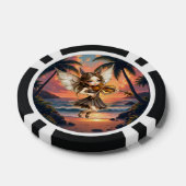 Fluisterende snaren van de Zonsondergangsfee. Poker Chips (Enkel)