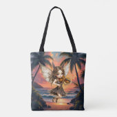Fluisterende snaren van de Zonsondergangsfee. Tote Bag (Achterkant)