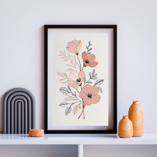 Fluisterende Weidebloemen Poster