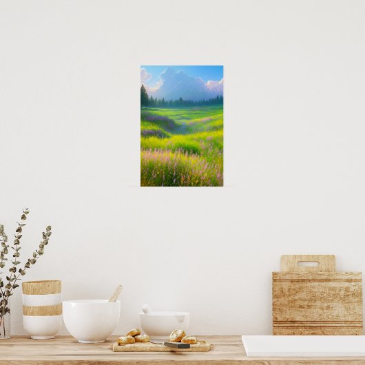 Fluisterende weiden poster (Keuken)