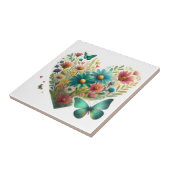 Fluisterende Wildbloemvlinders Botanisch Tegeltje (Zijkant)