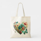 Fluisterende Wildbloemvlinders Botanisch Tote Bag (Achterkant)