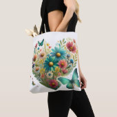 Fluisterende Wildbloemvlinders Botanisch Tote Bag (Dichtbij)