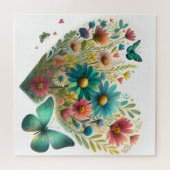 Fluisterende Wildflower Vlinders Botanisch Legpuzzel (Horizontaal)