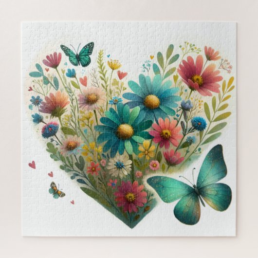 Fluisterende Wildflower Vlinders Botanisch Legpuzzel (Verticaal)