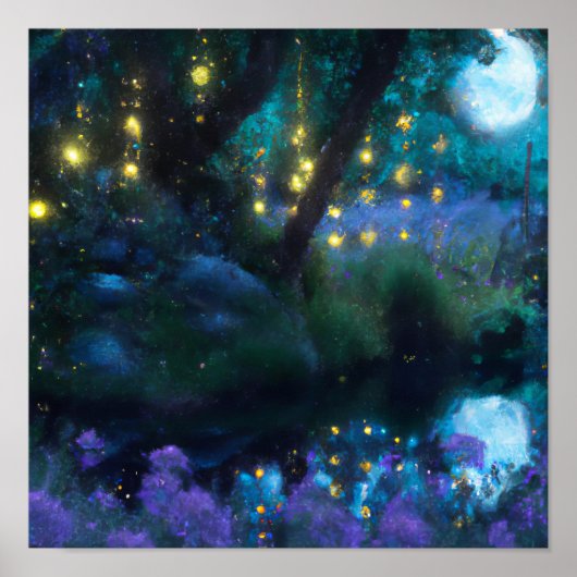 Fluisterende Wilds: Moonflower Radiance Poster (Voorkant)