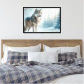 Fluisterende Wolf Canvas Afdruk (Insitu (Slaapkamer))