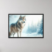 Fluisterende Wolf Canvas Afdruk (Voorkant)