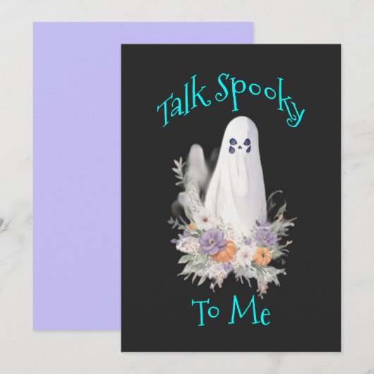 Fluisterende Wraith Ghost Feestdagenkaart (Voorkant / Achterkant)