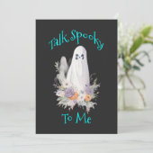 Fluisterende Wraith Ghost Feestdagenkaart (Staand voorkant)