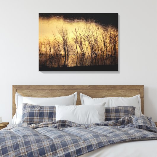 Fluisterende zonsondergang canvas afdruk (Insitu (Slaapkamer))