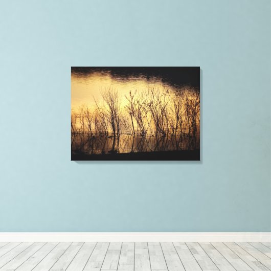 Fluisterende zonsondergang canvas afdruk (Insitu (Houten vloer))