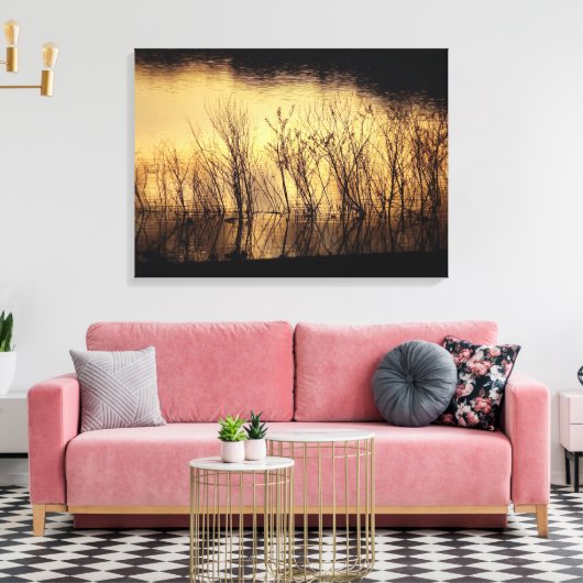Fluisterende zonsondergang canvas afdruk (Insitu (Woonkamer))