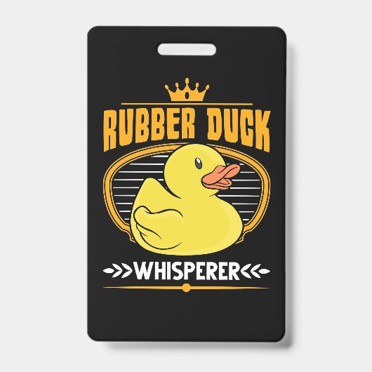 Fluisterfluisteraar van Rubber Eenden Badge (Voorzijde)