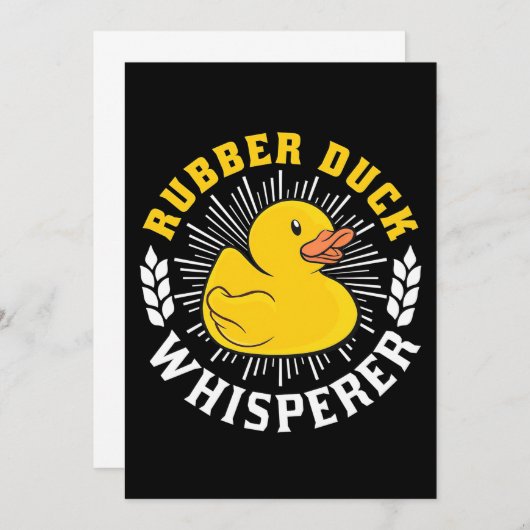 Fluisterfluisteraar van rubber eenden kaart (Voorkant / Achterkant)