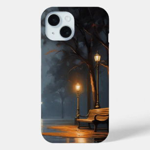 Fluisteringen in de regen – Emotionele olieverfsch iPhone 15 Case
