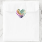 Fluisteringen in Pastel Beweging Hart Sticker (Tas)