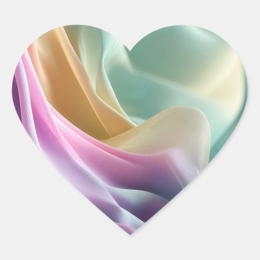 Fluisteringen in Pastel Beweging Hart Sticker (Voorkant)