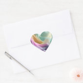 Fluisteringen in Pastel Beweging Hart Sticker (Envelop)