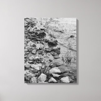 Fluisteringen langs de kust canvas afdruk
