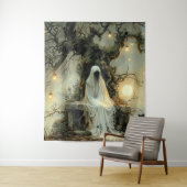 Fluisteringen onder de lantaarnboom Halloween Wandkleed (In situ)