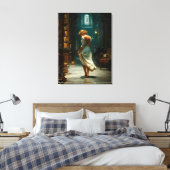 Fluisteringen tussen de planken canvas afdruk (Insitu (Slaapkamer))