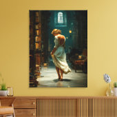 Fluisteringen tussen de planken canvas afdruk (Insitu (Woonkamer))