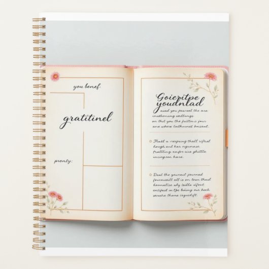 Fluisteringen van dankbaarheid: een mindful planne planner (Voorkant)
